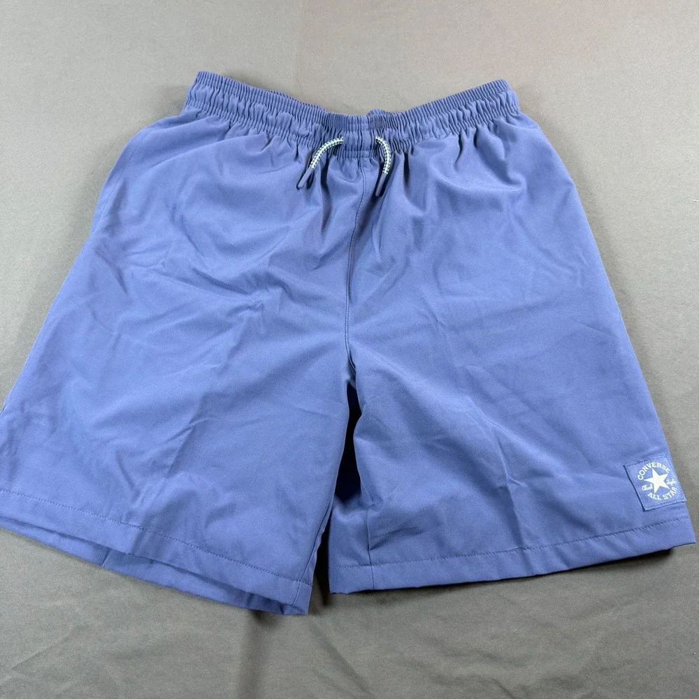 Converse Boys XL Blue Swim Trunks Chuck Taylor All Star Mesh Lined Shorts